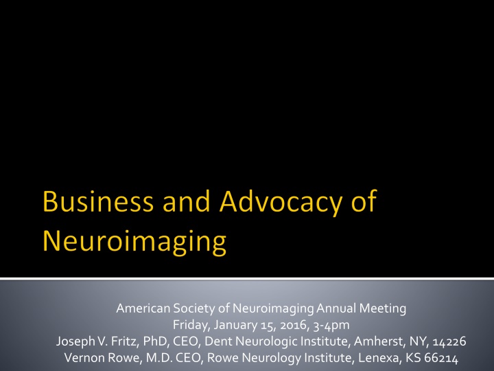 american society of neuroimaging annual meeting