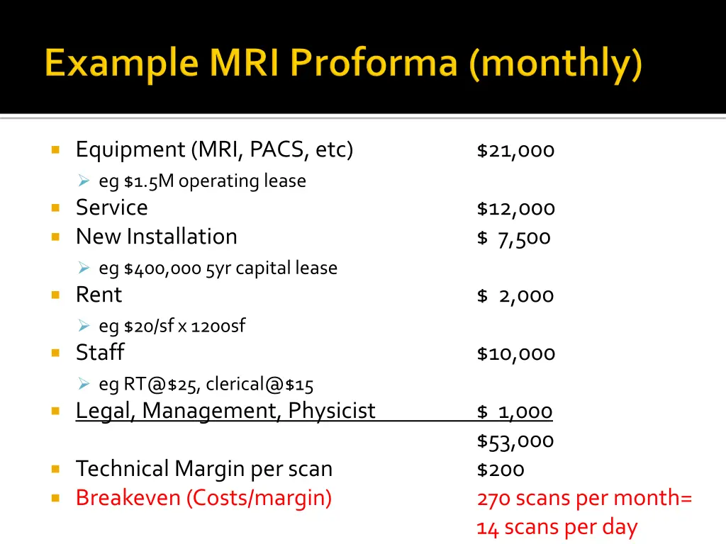 equipment mri pacs etc eg 1 5m operating lease