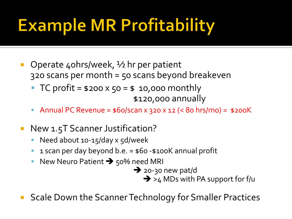 operate 40hrs week hrper patient 320 scans