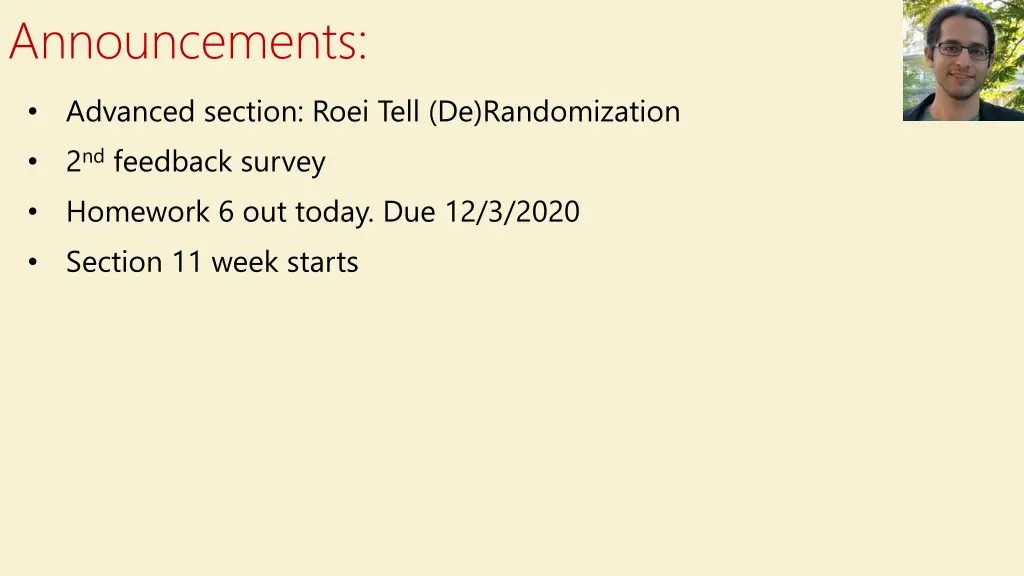 announcements