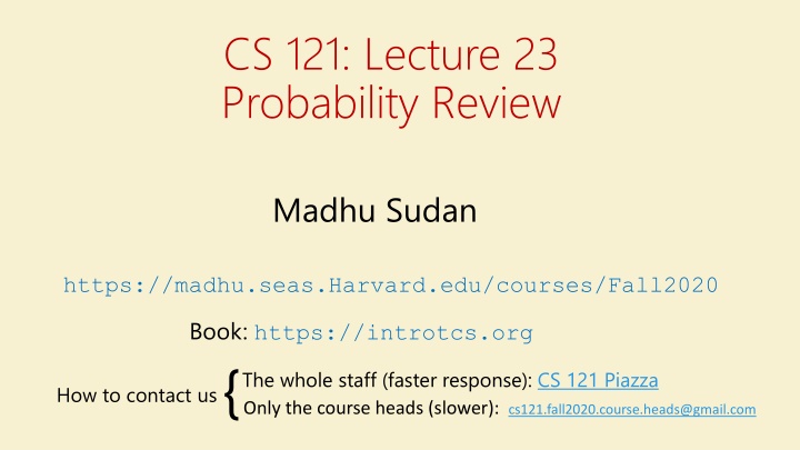cs 121 lecture 23 probability review