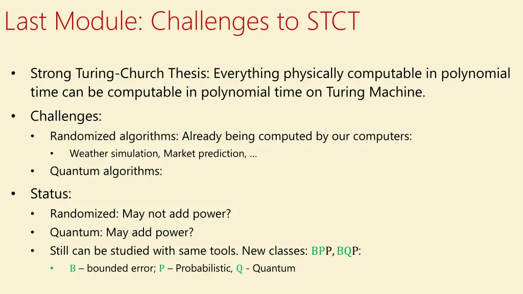 last module challenges to stct