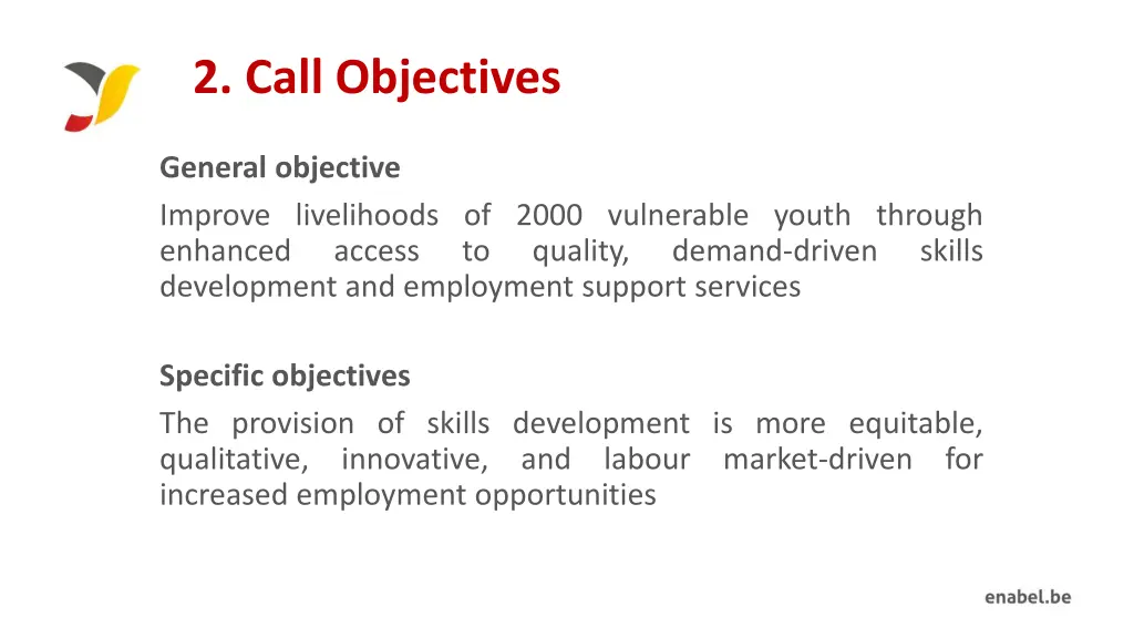 2 call objectives