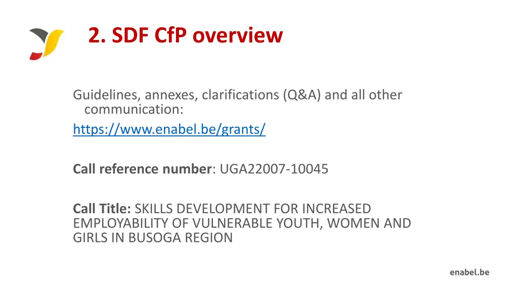 2 sdf cfp overview