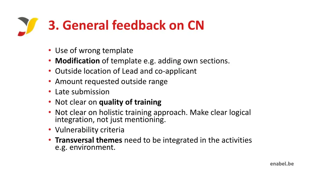 3 general feedback on cn
