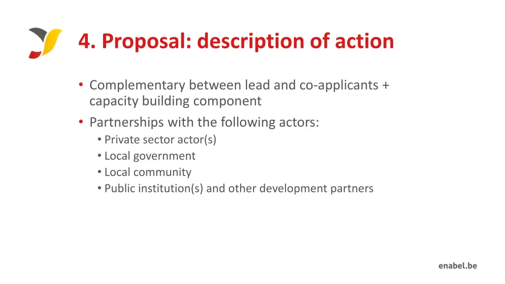4 proposal description of action 2