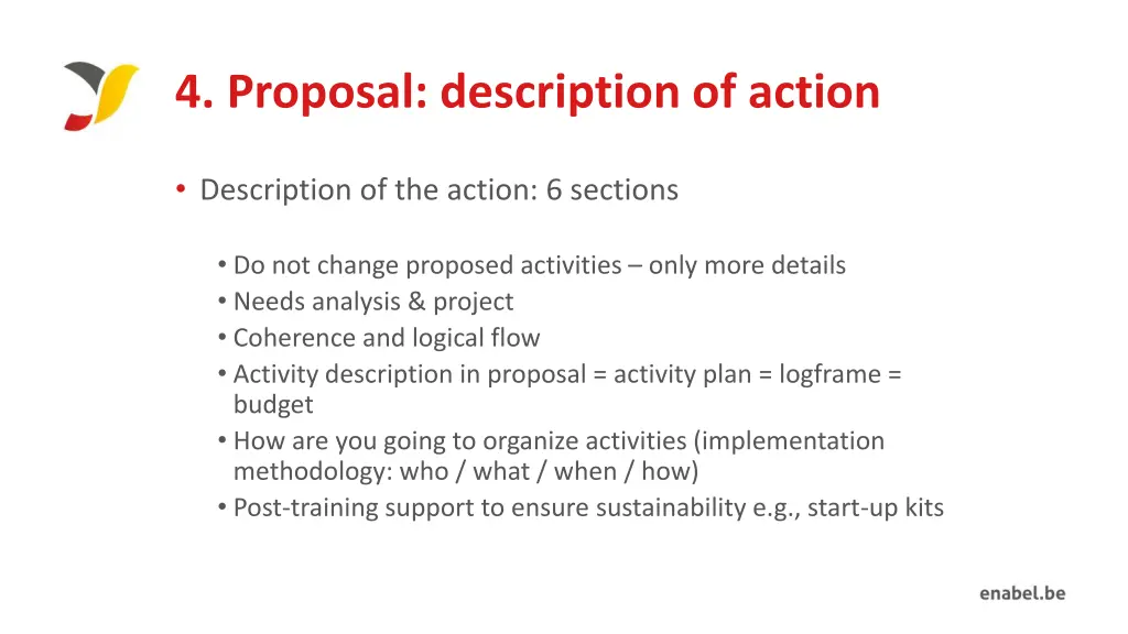 4 proposal description of action