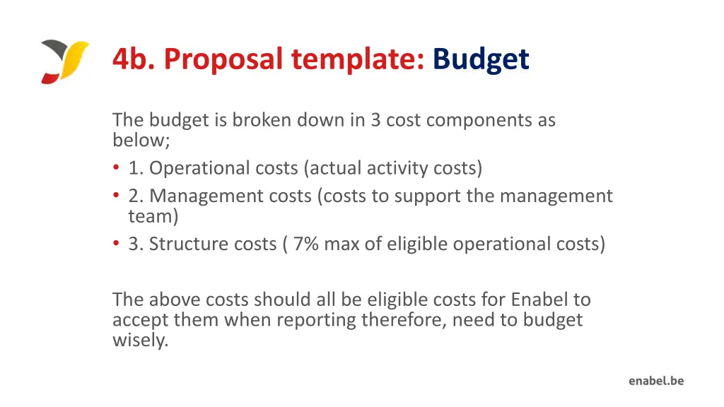 4b proposal template budget 2