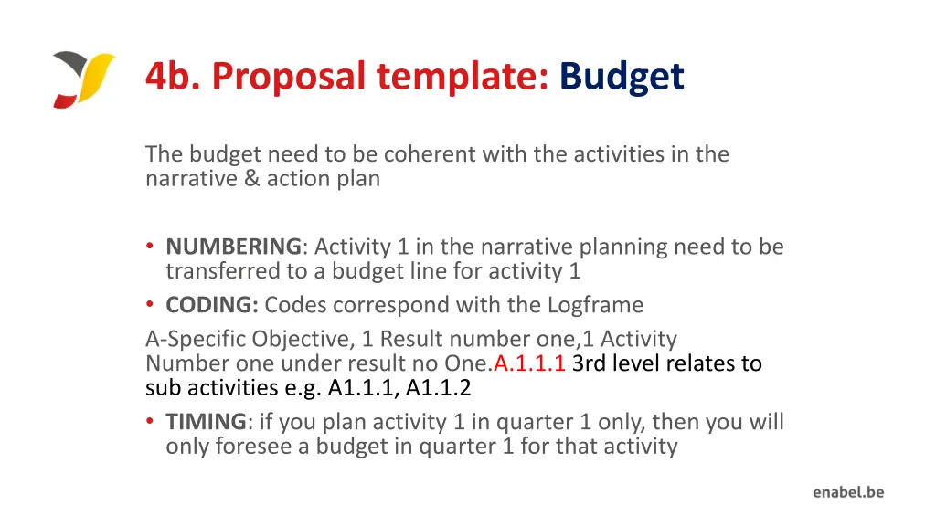 4b proposal template budget