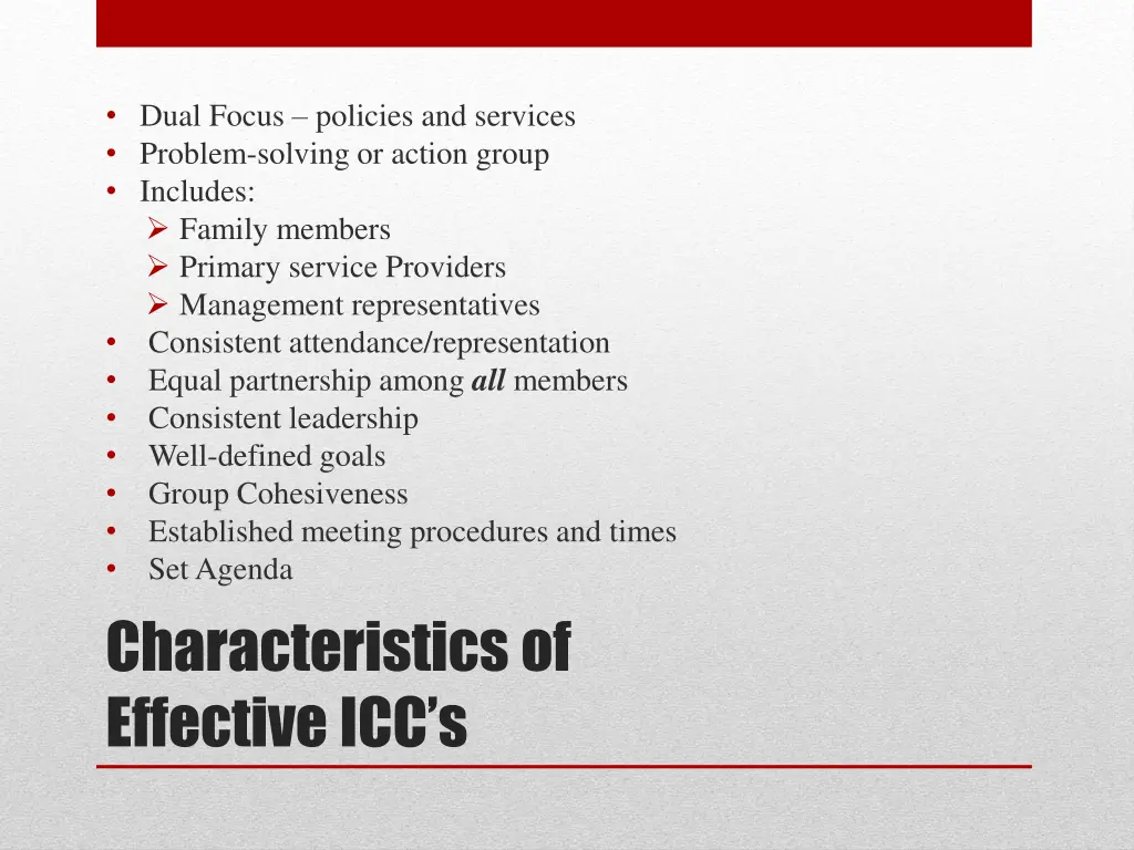 dual focus policies and services problem solving
