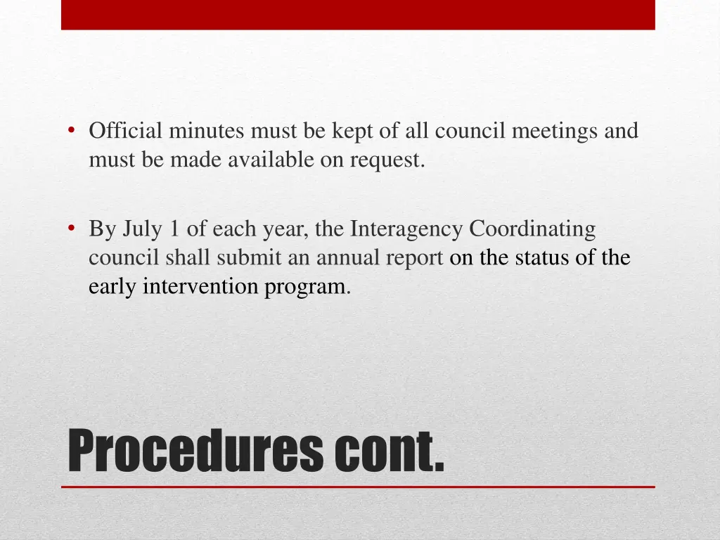 official minutes must be kept of all council