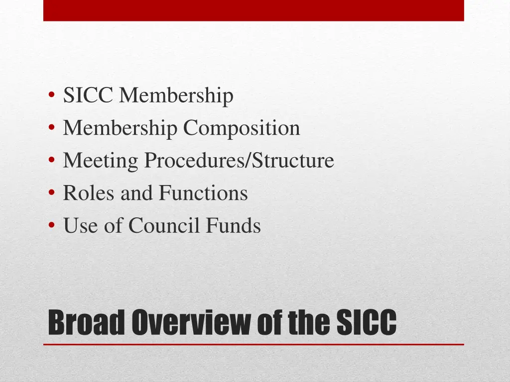 sicc membership membership composition meeting