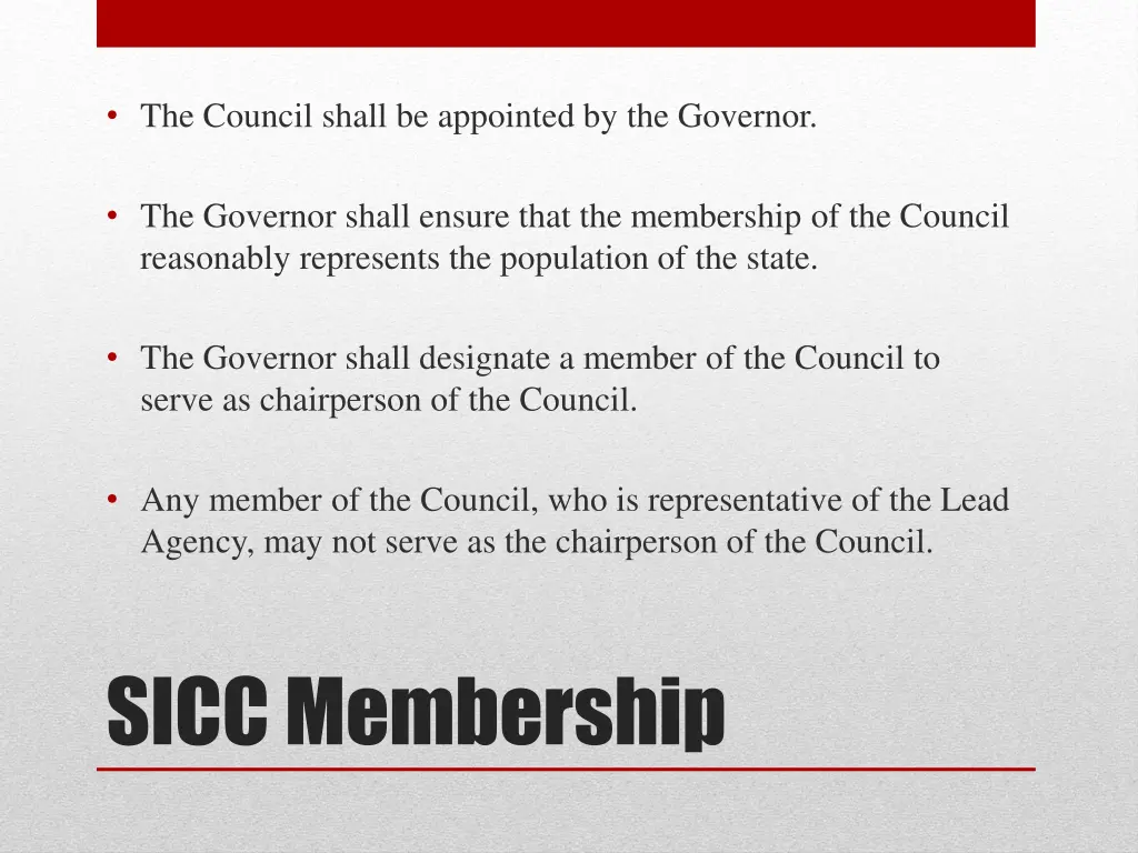 the council shall be appointed by the governor