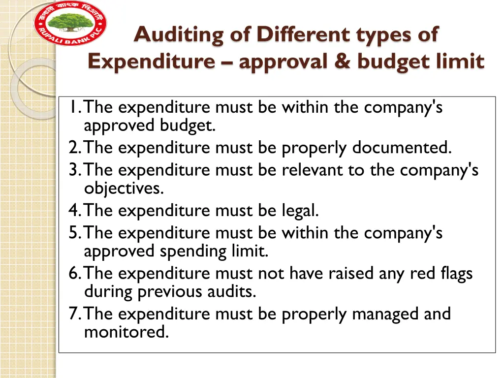 auditing of different types of expenditure 2