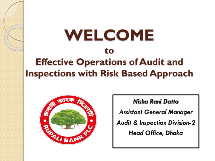 welcome to effective operations of audit