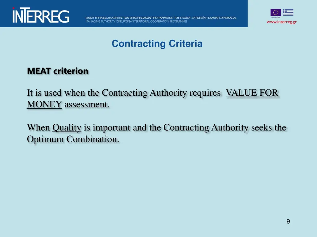 contracting criteria 2