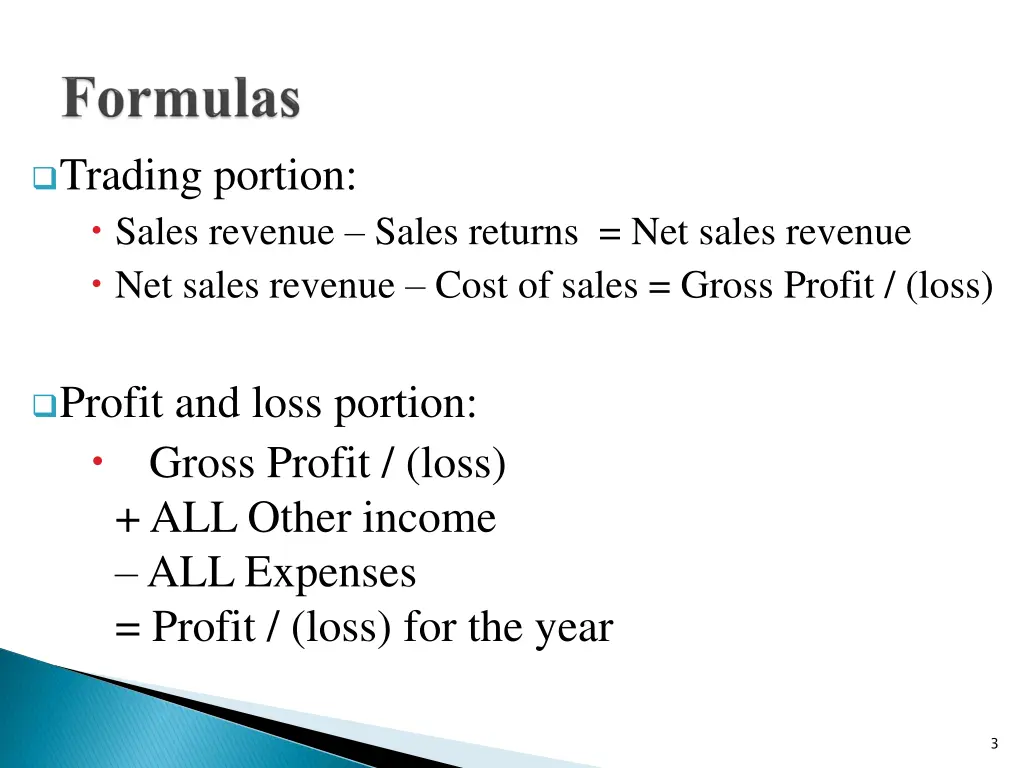 trading portion sales revenue sales returns