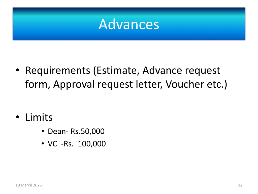 advances