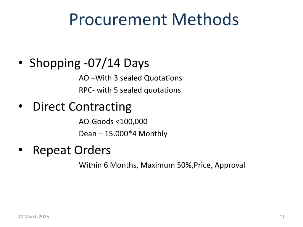 procurement methods
