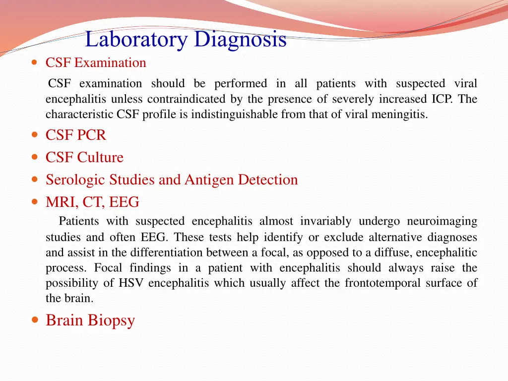 laboratory diagnosis csf examination