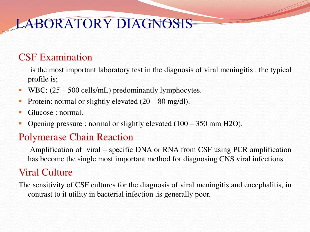 laboratory diagnosis
