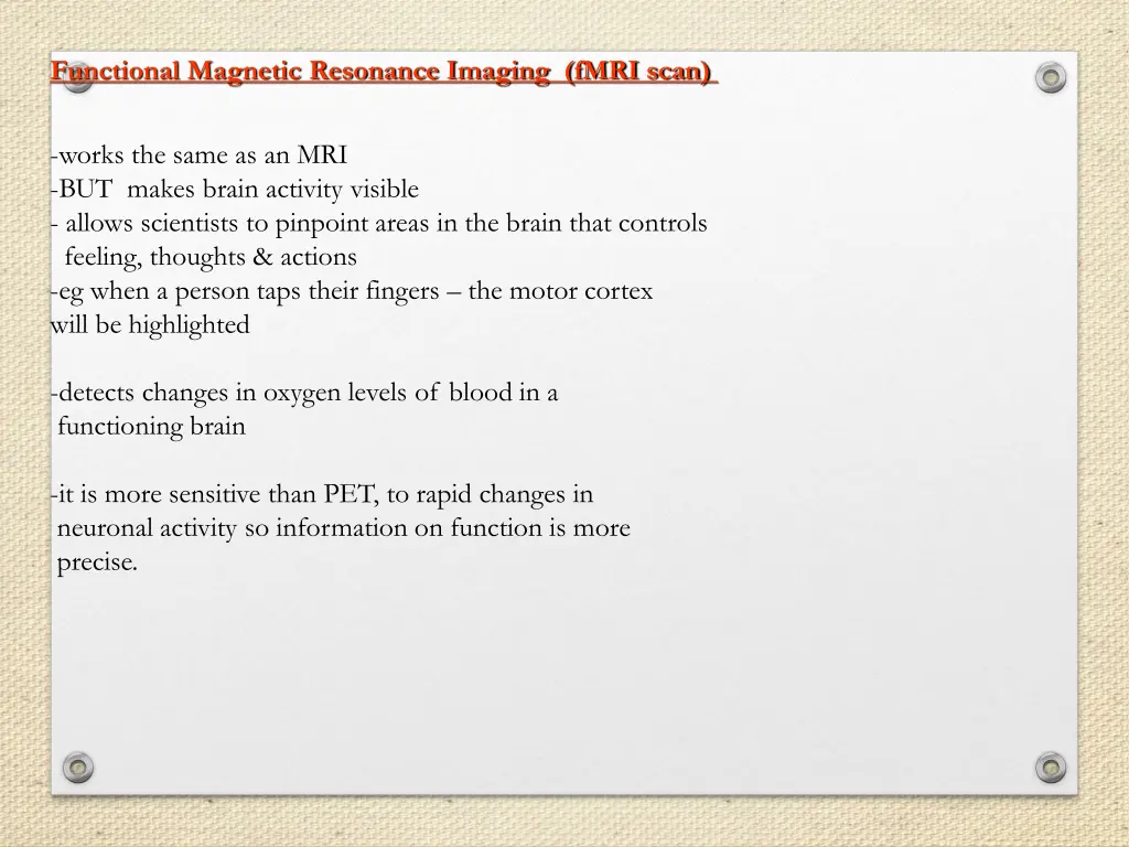 functional magnetic resonance imaging fmri scan
