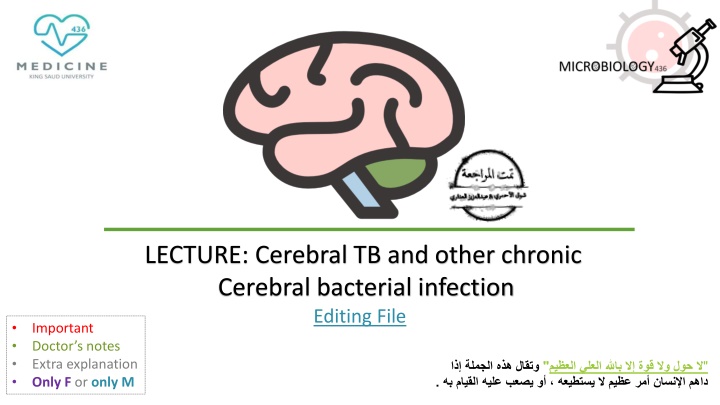 lecture cerebral tb and other chronic cerebral