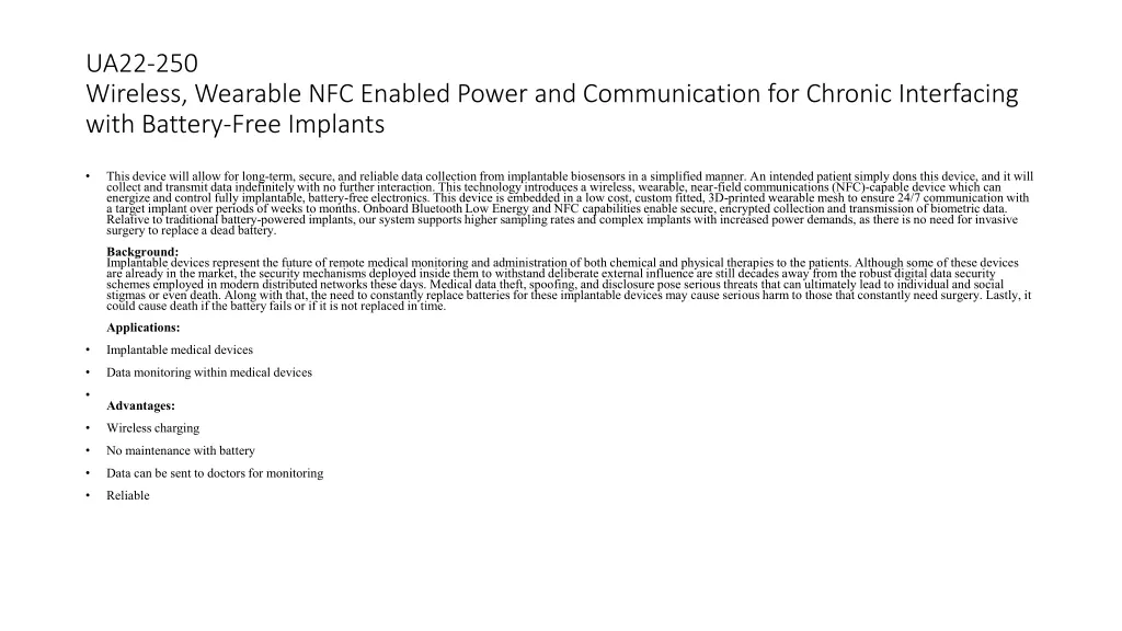 ua22 250 wireless wearable nfc enabled power