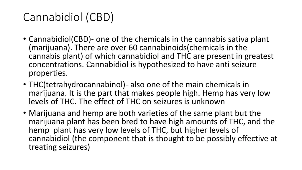 cannabidiol cbd