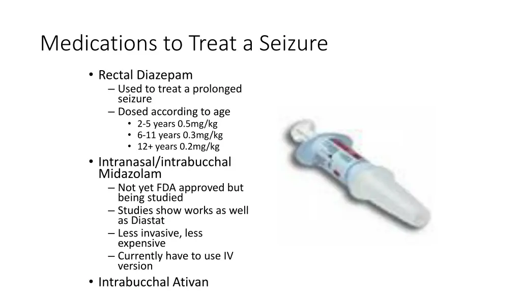 medications to treat a seizure