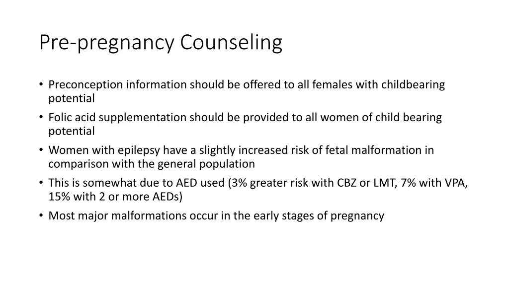 pre pregnancy counseling