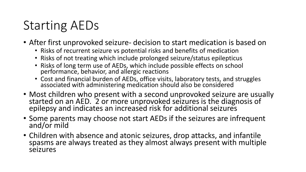starting aeds