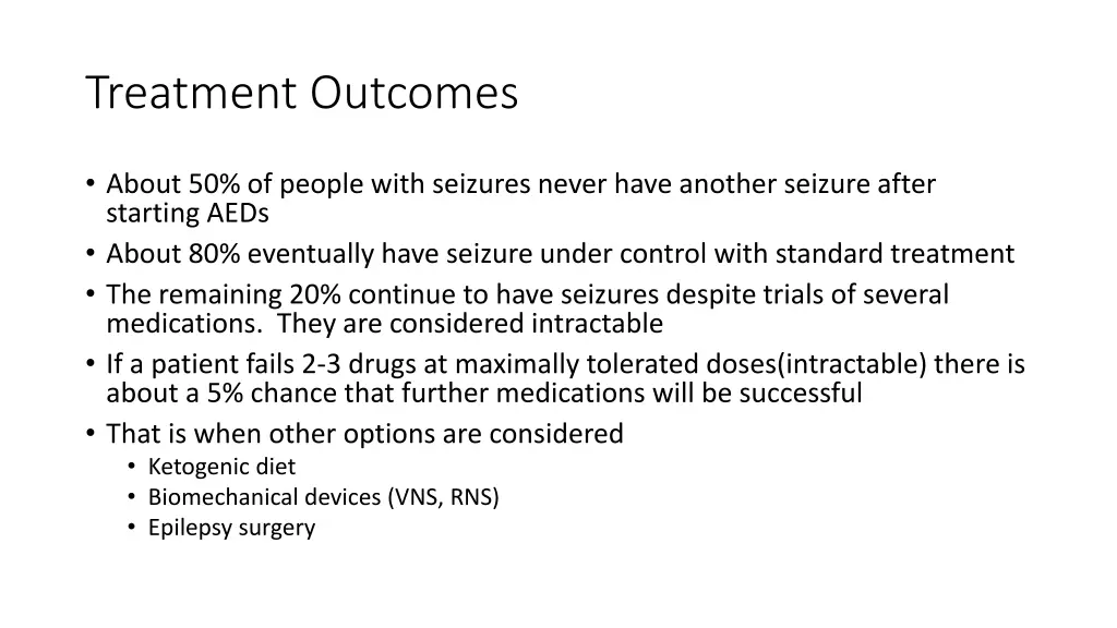 treatment outcomes