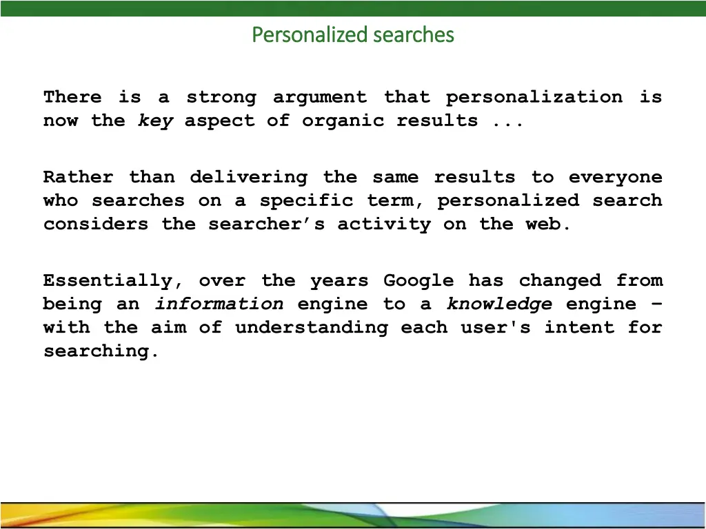 personalized searches personalized searches