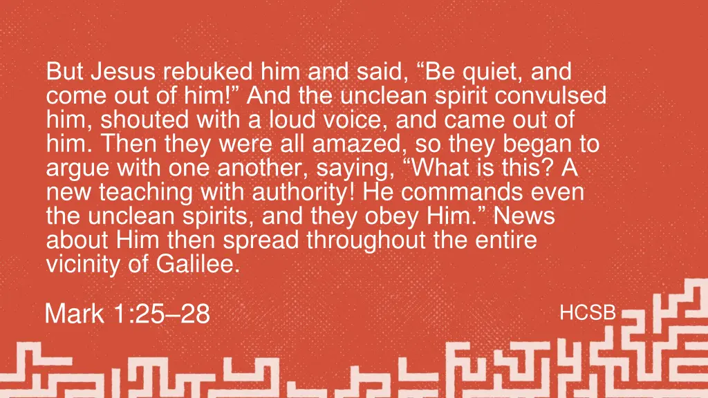 but jesus rebuked him and said be quiet and come