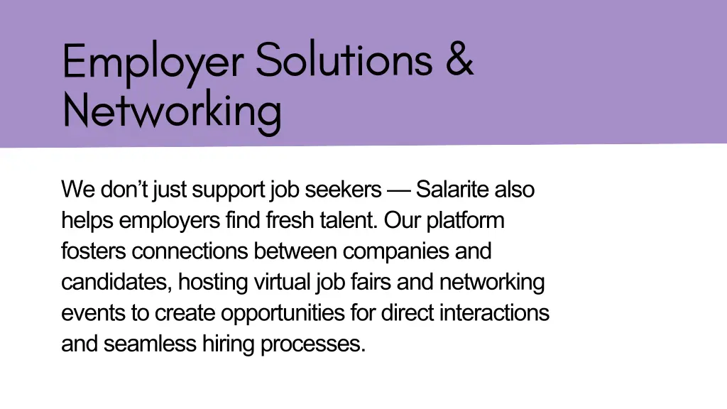 employer solutions networking