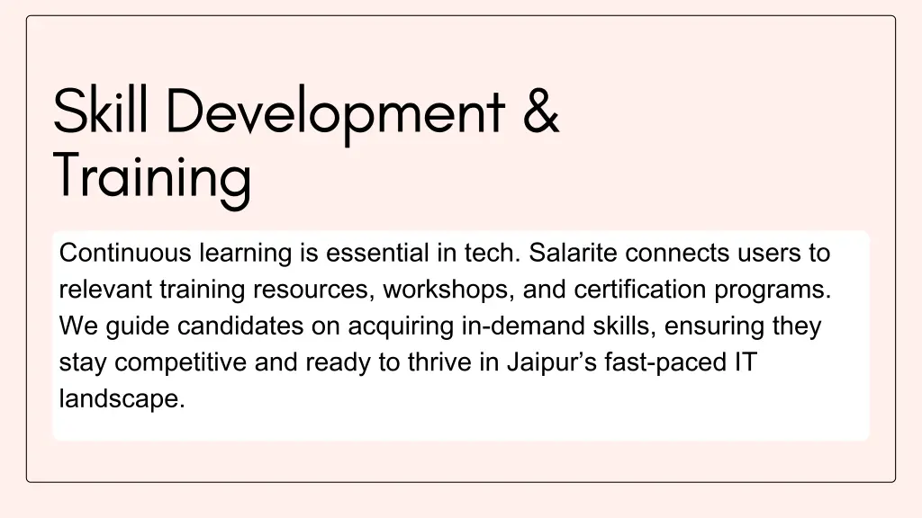 skill development training