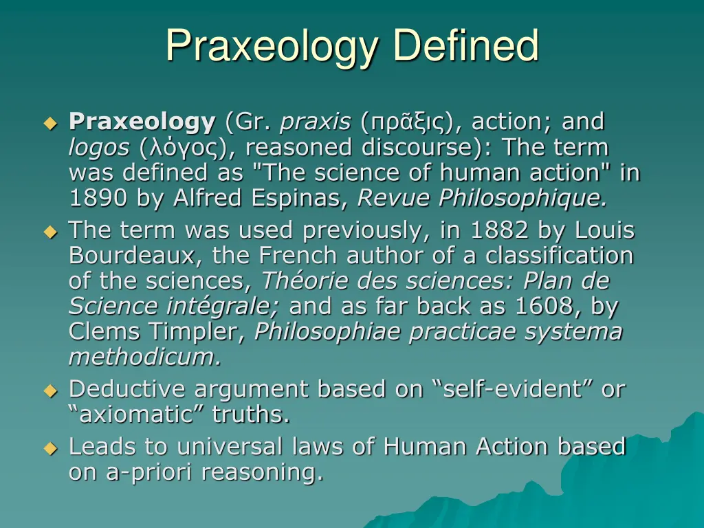 praxeology defined