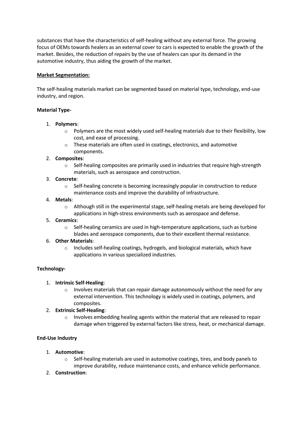 substances that have the characteristics of self