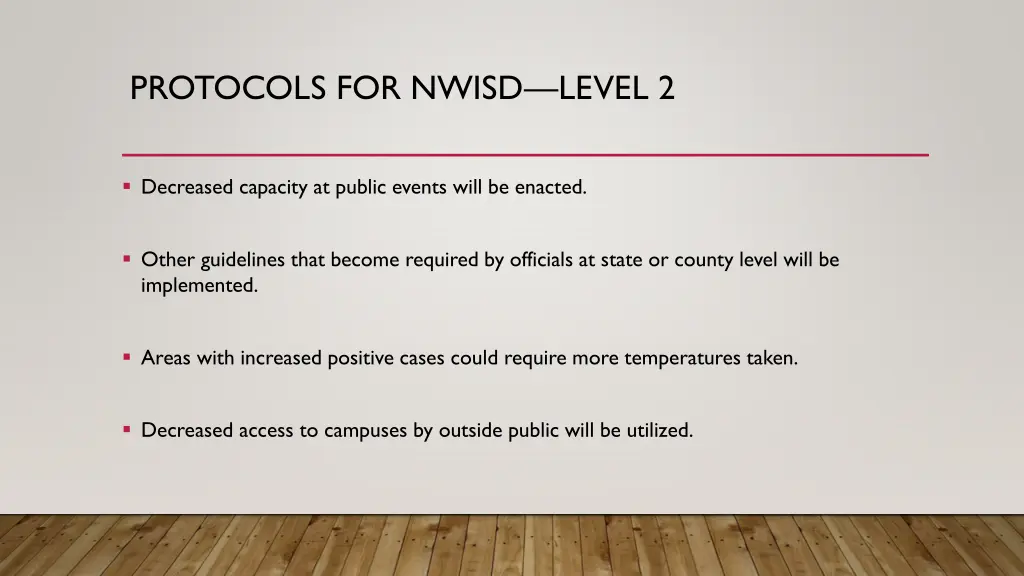 protocols for nwisd level 2 2