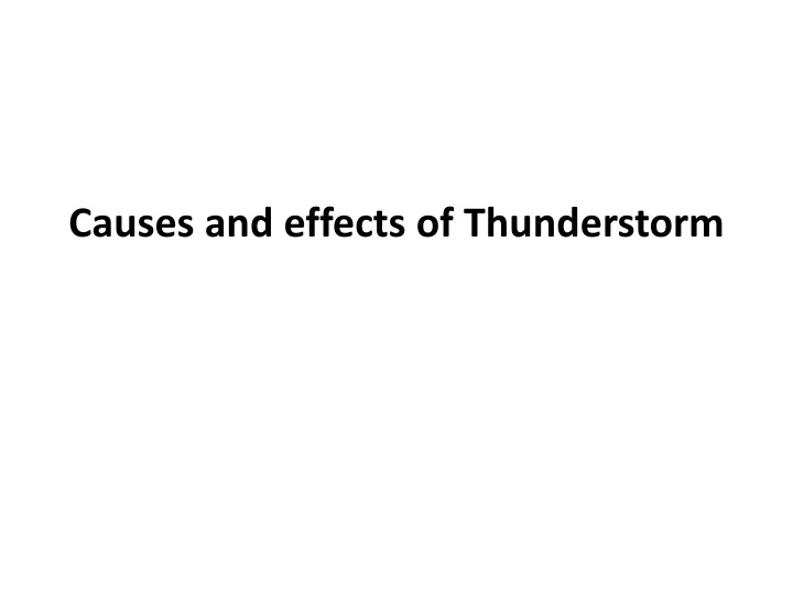 causes and effects of thunderstorm