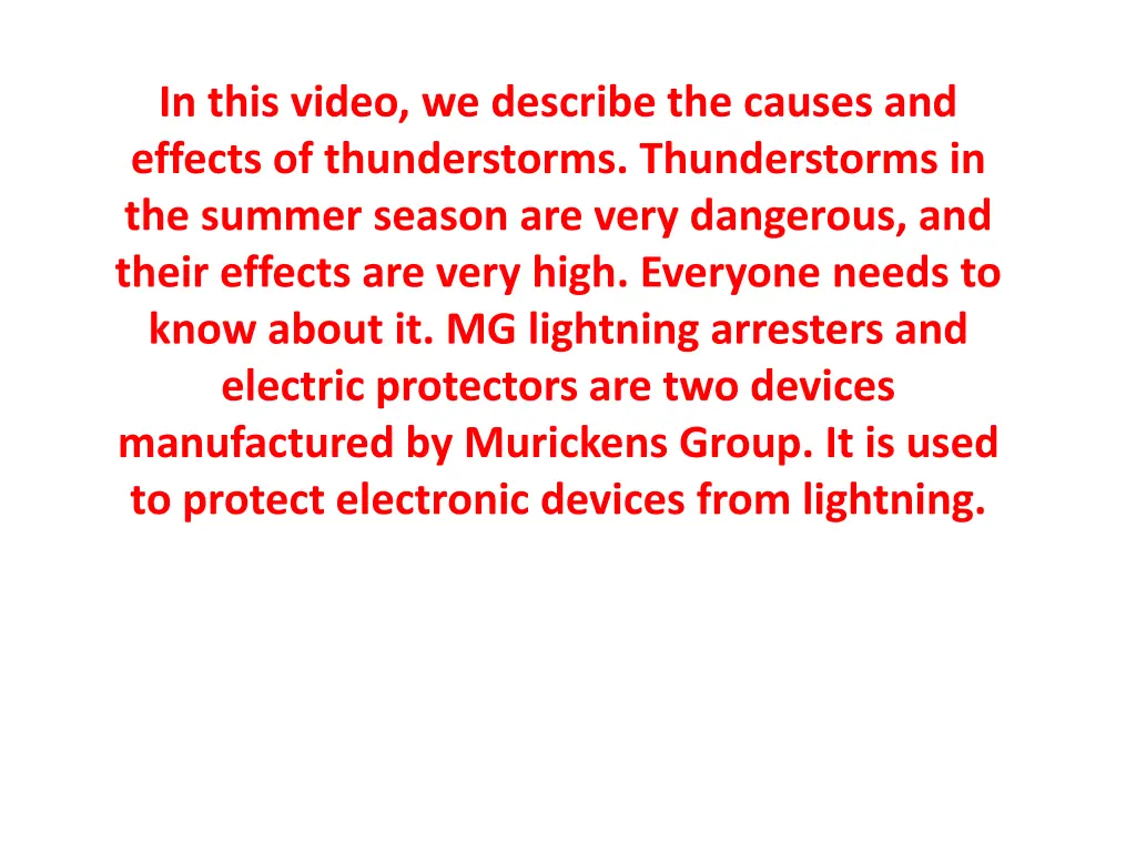 in this video we describe the causes and effects