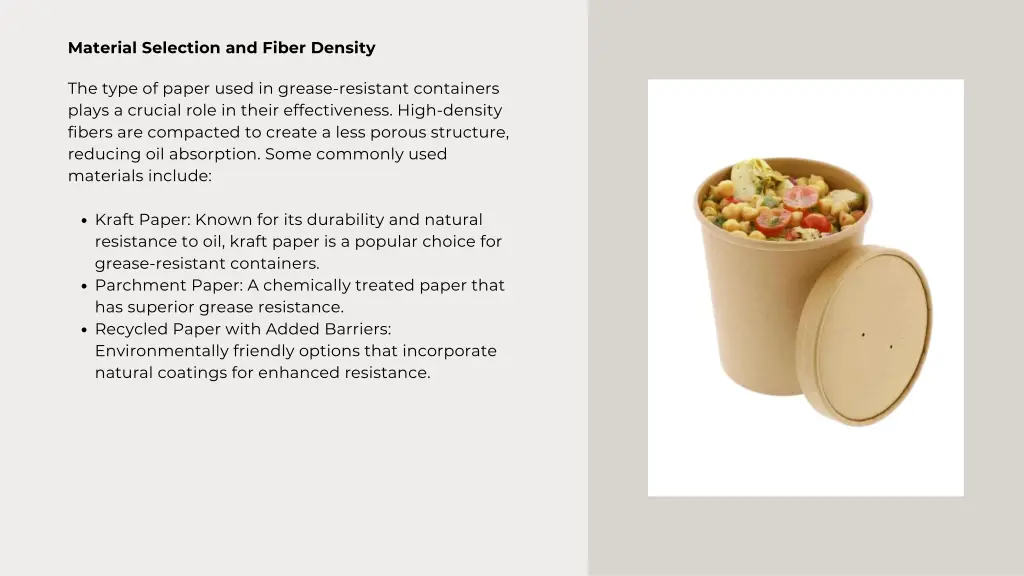 material selection and fiber density