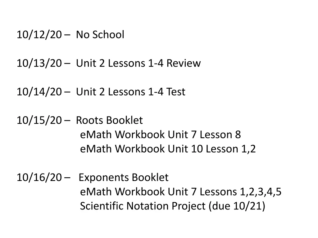 10 12 20 no school