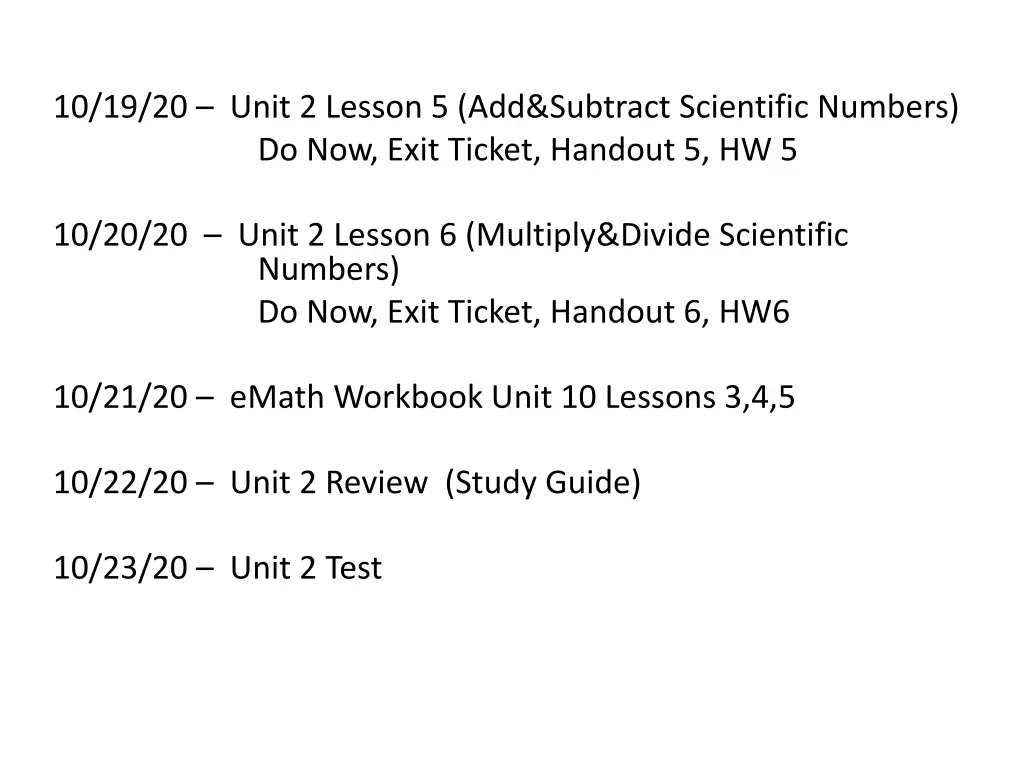 10 19 20 unit 2 lesson 5 add subtract scientific