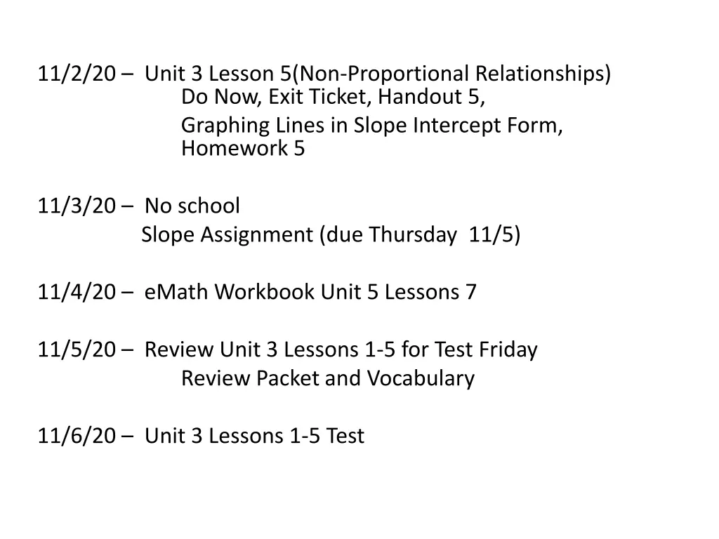 11 2 20 unit 3 lesson 5 non proportional