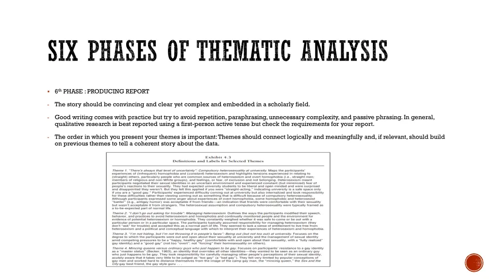 six phases of thematic analysis 9