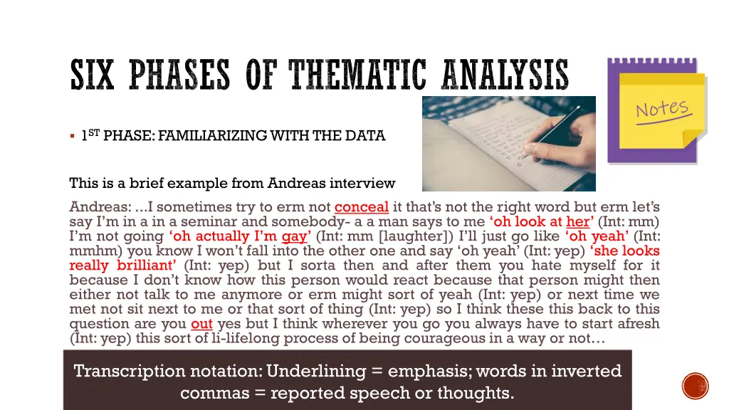 six phases of thematic analysis