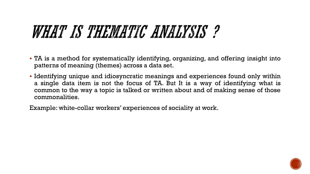 what is thematic analysis 1