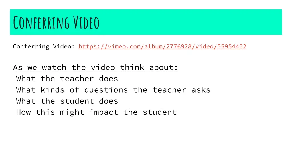 conferring video